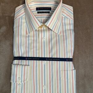New Henry Jacobson dress shirt, 15 1/2” neck, 34/35" sleeve, barrel cuffs